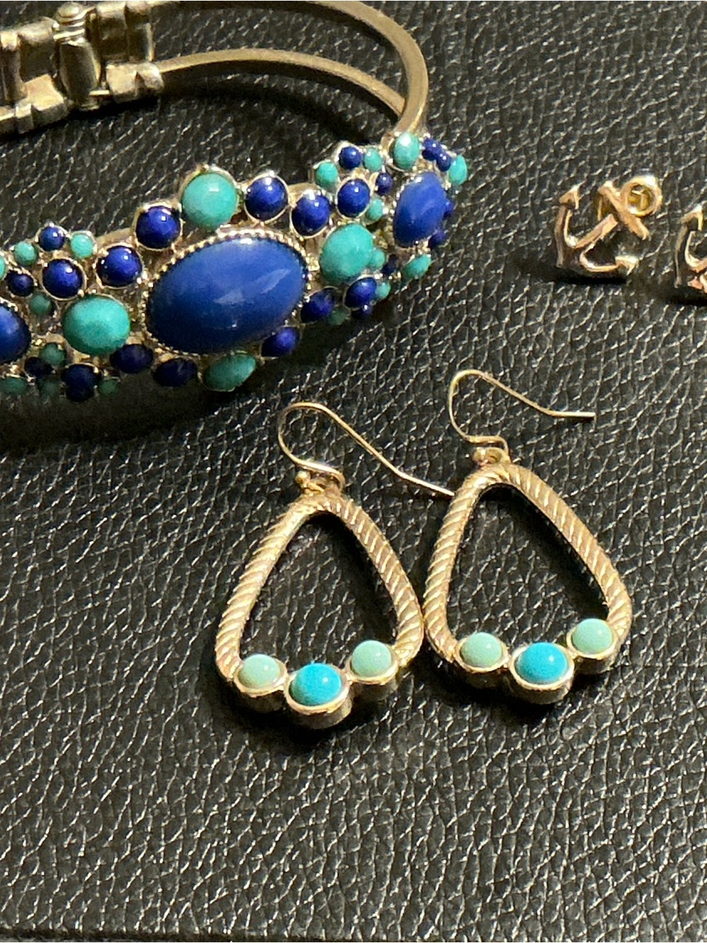 Bundle of Vintage Y2K Faux Lapis Cabochon Jewelry from Banana Republic